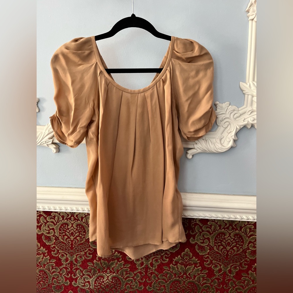 100% Silk Joie Puff Sleeve top
